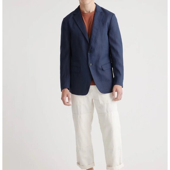 Quince Blazer for mencuropean linen blazer size M blue new